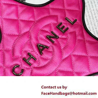 chanel Satin  &  Black Metal Fuchsia  &  Black AS4579 star handbag 2024